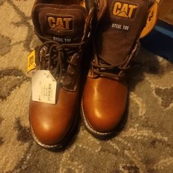 Mens Size 14 Steel Toe Boots  CAT
