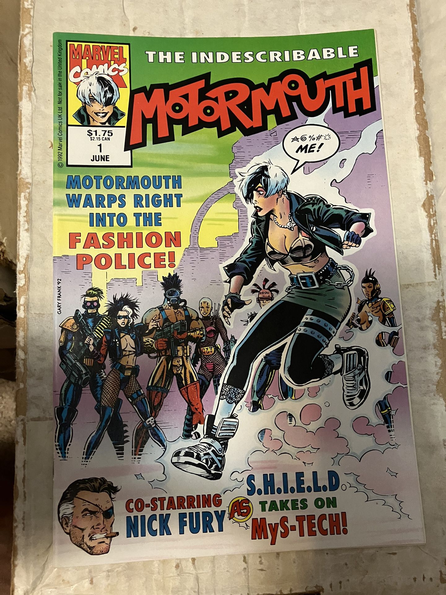 1992 Motormouth #1 Comic Book ( Marvel UK)
