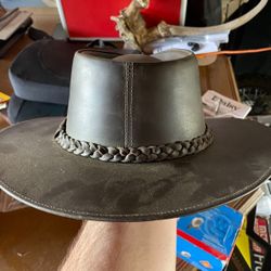 Leather Hat/ Fedora 