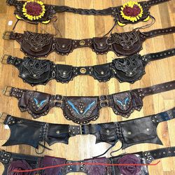 Leather Hip Belt, Belt Bag, Holster, Fanny, Pocket Belt