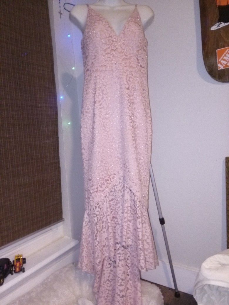 Eliza J Blush Pink Lace Dress