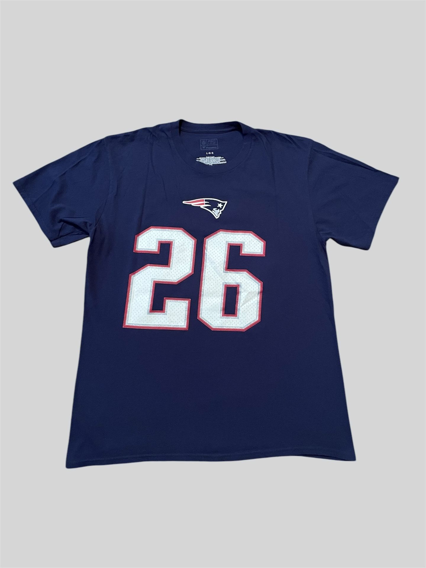 Sony Michel New England Patriots #26 navy blue jersey style T shirt Size Large