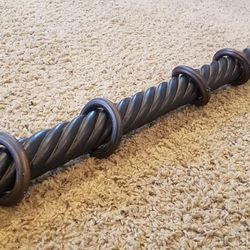 Cambria Estate 80" Twisted Wood Curtain Rod