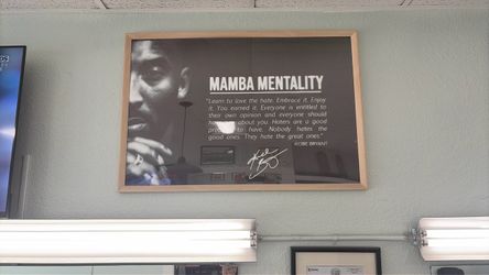 Kobe Bryant Mamba Mentality Framed Poster