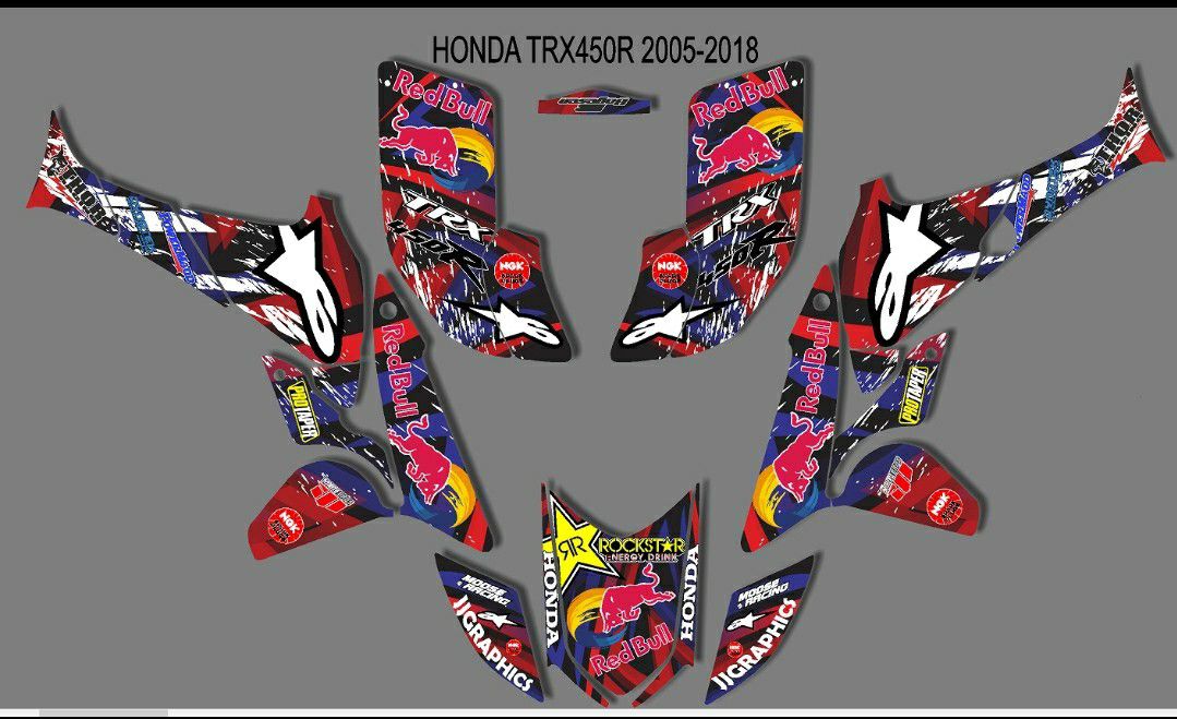 Honda Trx450r Graphic Kit 05 To 2018