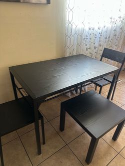 Black dining set w/mini table