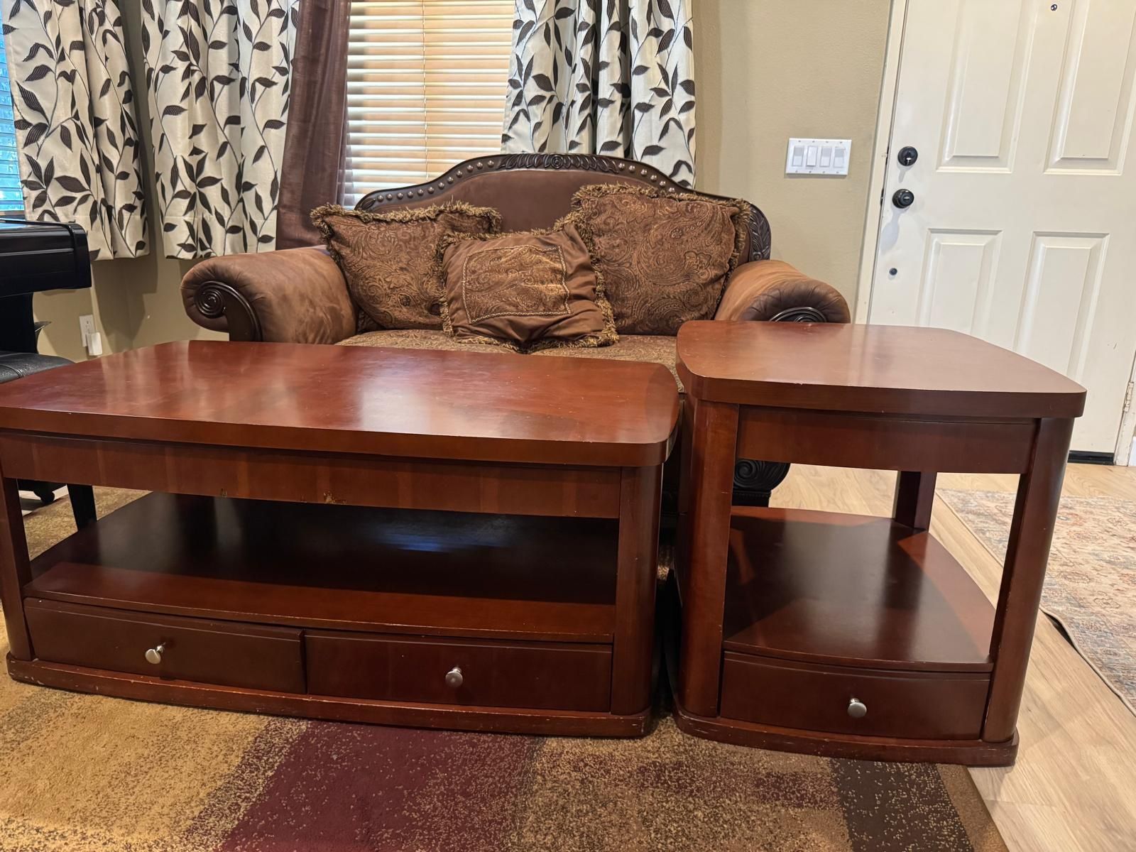 Ashley coffee table and end table