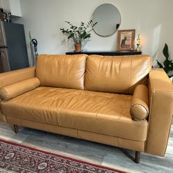 Brown Leather Couch