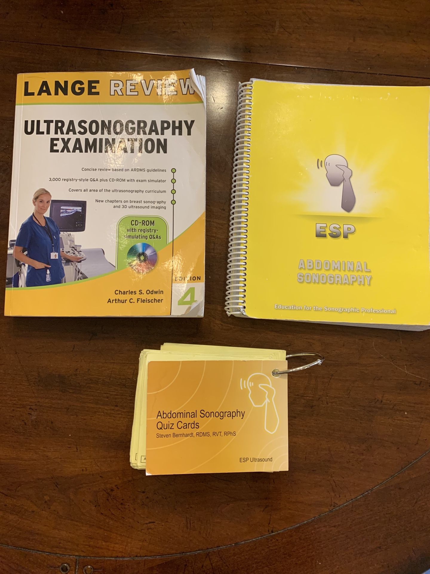 Ultrasound ARDMS Books Abdominal Review Edelman’s Lange Flashcards