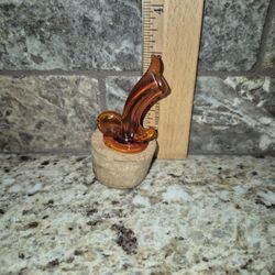 Vintage Half Gallon Whiskey Jug Red Pourer Spout/Cork