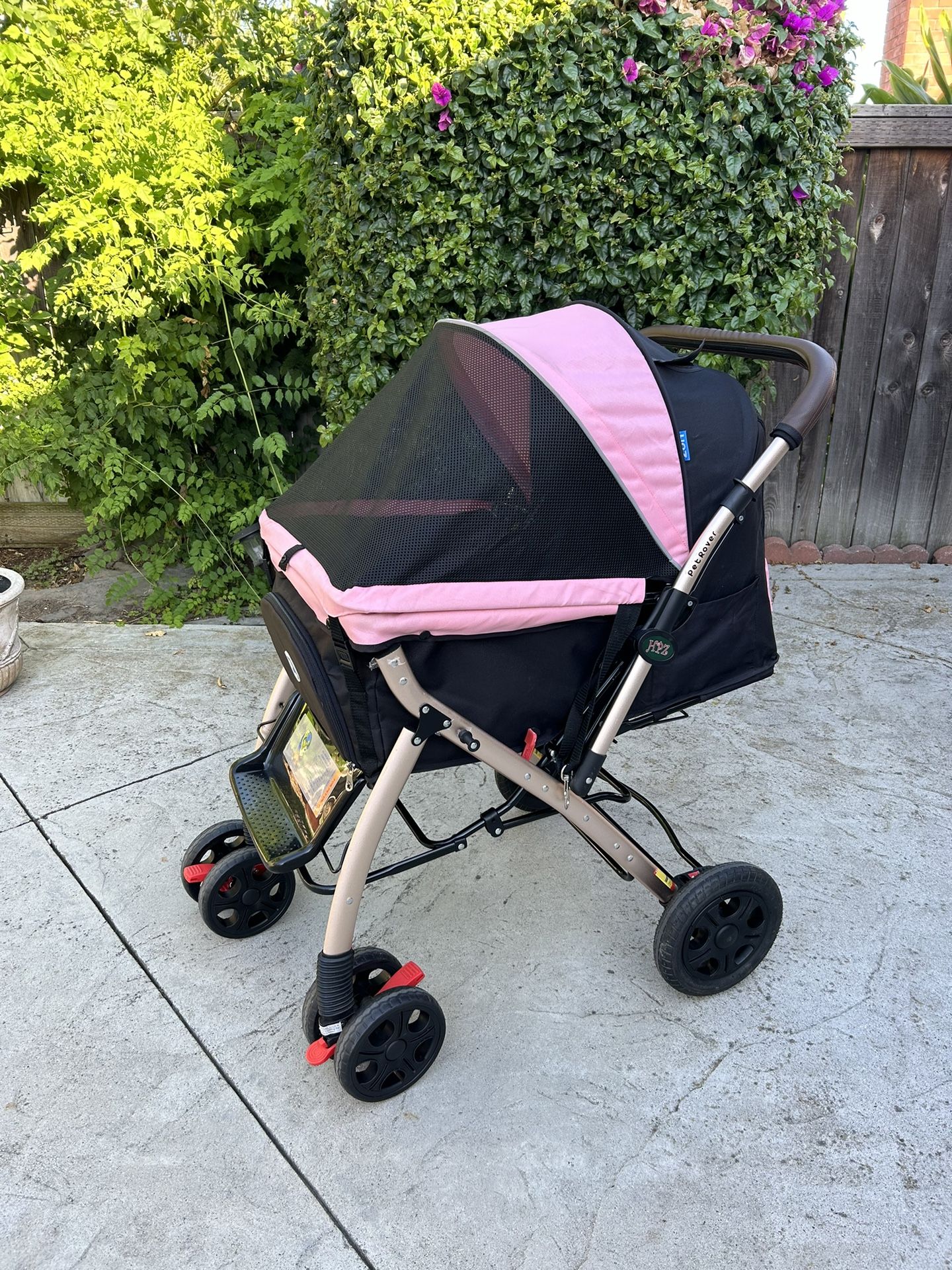 Hpz Pet Rover - Premium Pet Stroller For Small Medium Dog - Pink Dog Stroller - Cat Stroller