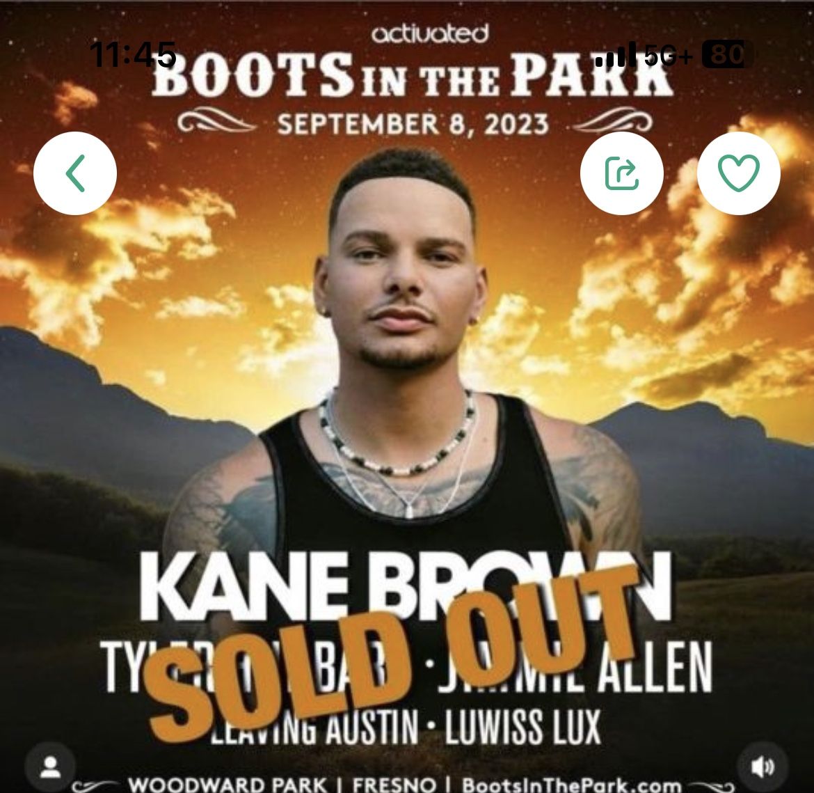 Kane Brown Boots In The Park