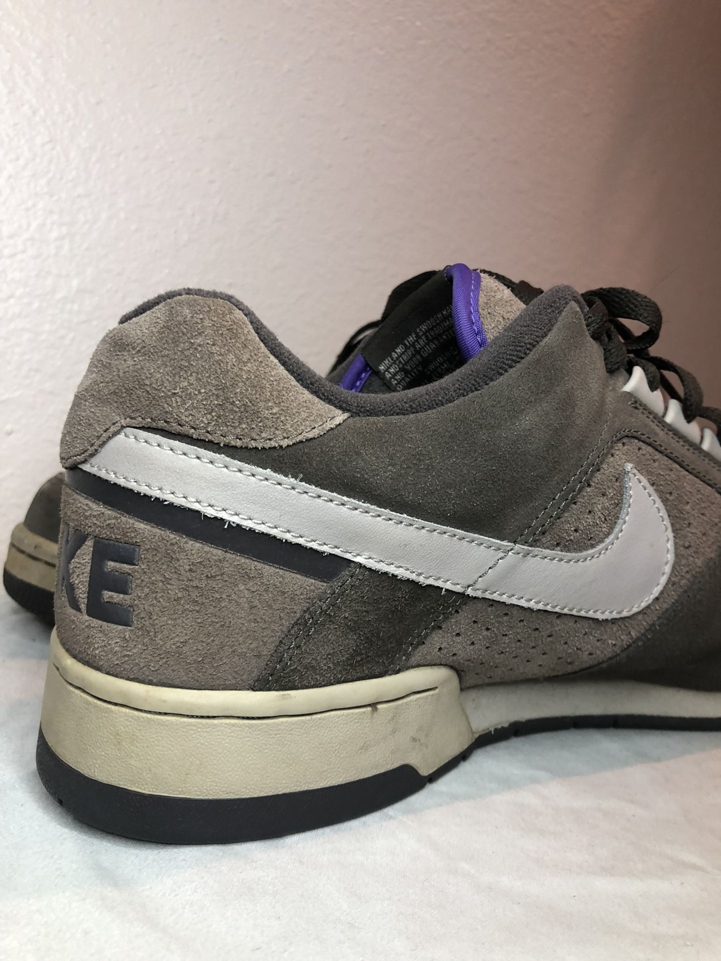 Vintage 2007 Nike Delta Force Swoosh Taupe Suede Men\'s 314167-202 Size 13 Vintage 2007 Nike Delta Force Swoosh Taupe Suede Men main image 4
