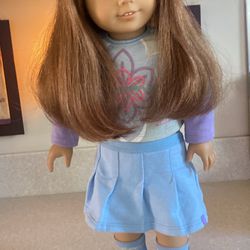 American Girl Doll Pleasant Company Brown Eyes Auburn Hair 