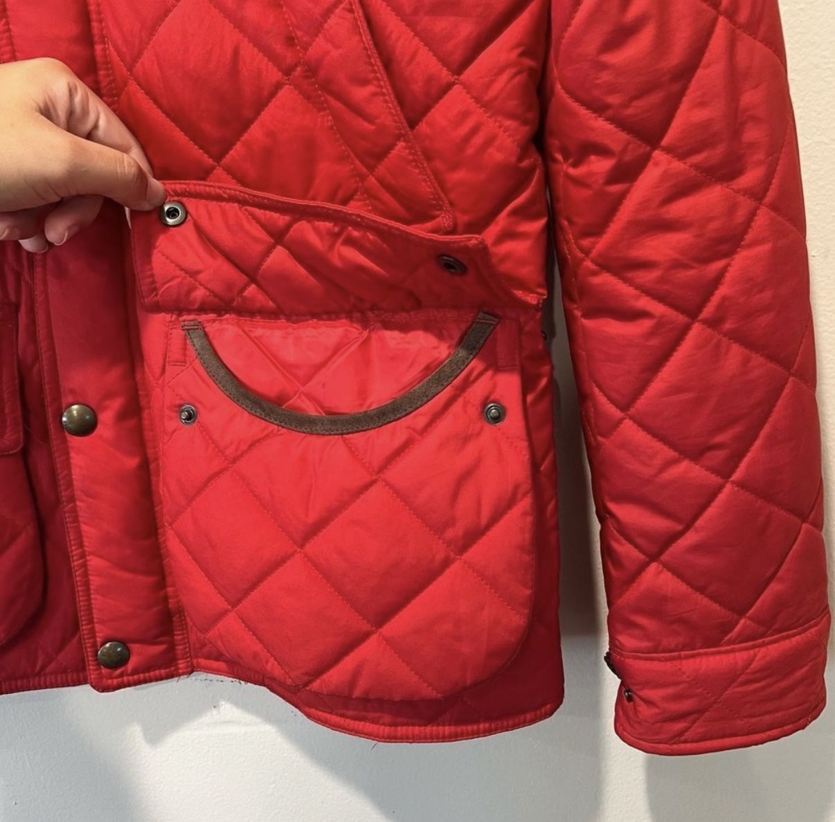 Polo Ralph Lauren Quilted Curdoroy Collar Equestrian Barn Women's Jacket Size XS