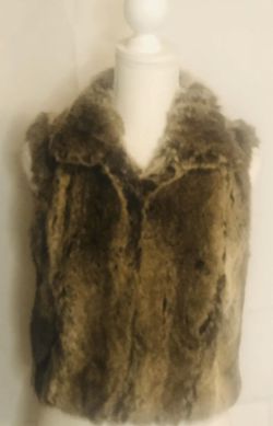 Lauren Ralph Lauren Faux Fur Women's Vest Brown Small