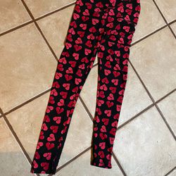 Woman’s Leggings Heart Design Size M By Just One