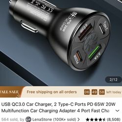 4 Ports Car USB Charger