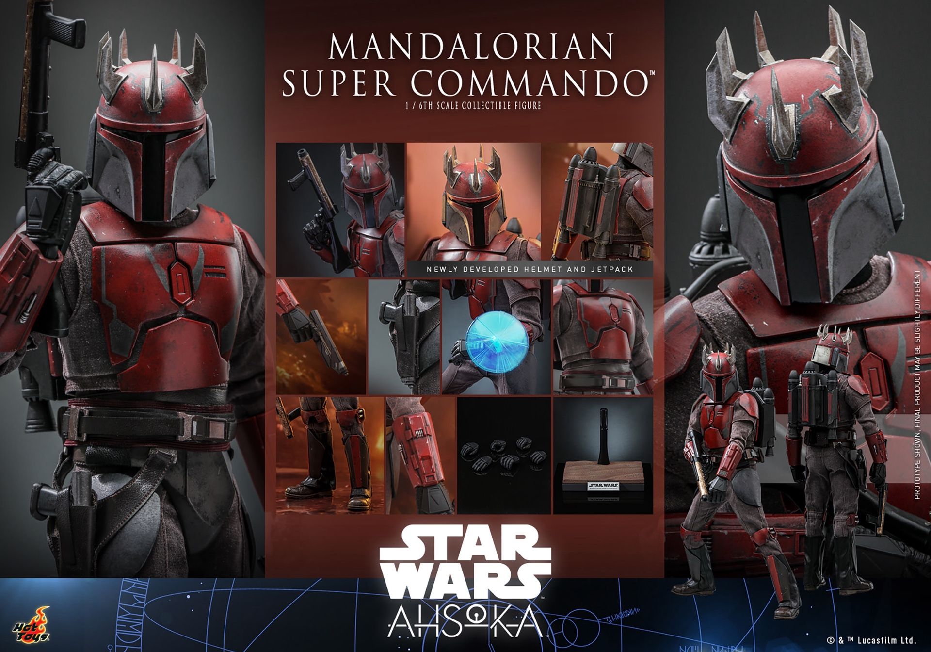 Hot Toys Star Wars The Clone Wars Mandalorian Super Commando Marvel Dc 1/6 Scale