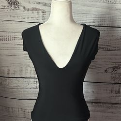 Black v neck bodysuit from Windsor size small 