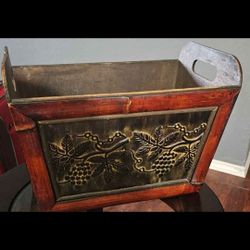 Vintage Storage Box with Grapevine Detailing
