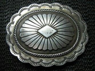 Rare Navajo silver belt buckle. 76grams