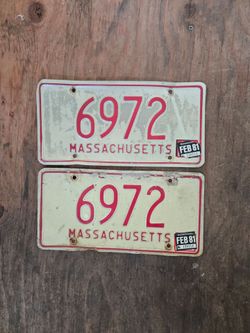 Massachusetts license plate
