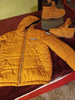 Timberland Puffer And Shoe Kid Set 6y