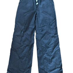 ROXY Pants Women’s Large Black Sunset View Wide Leg Drawstring Pull On Pockets