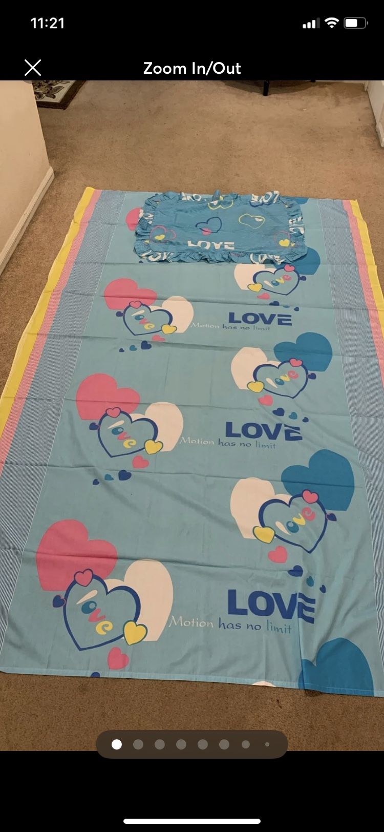 Tulip Twin Size Bedsheets And Pillowcase Set