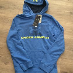 Under Armour Boys Youth XL Hoodie Blue Hooded Sweatshirt, New