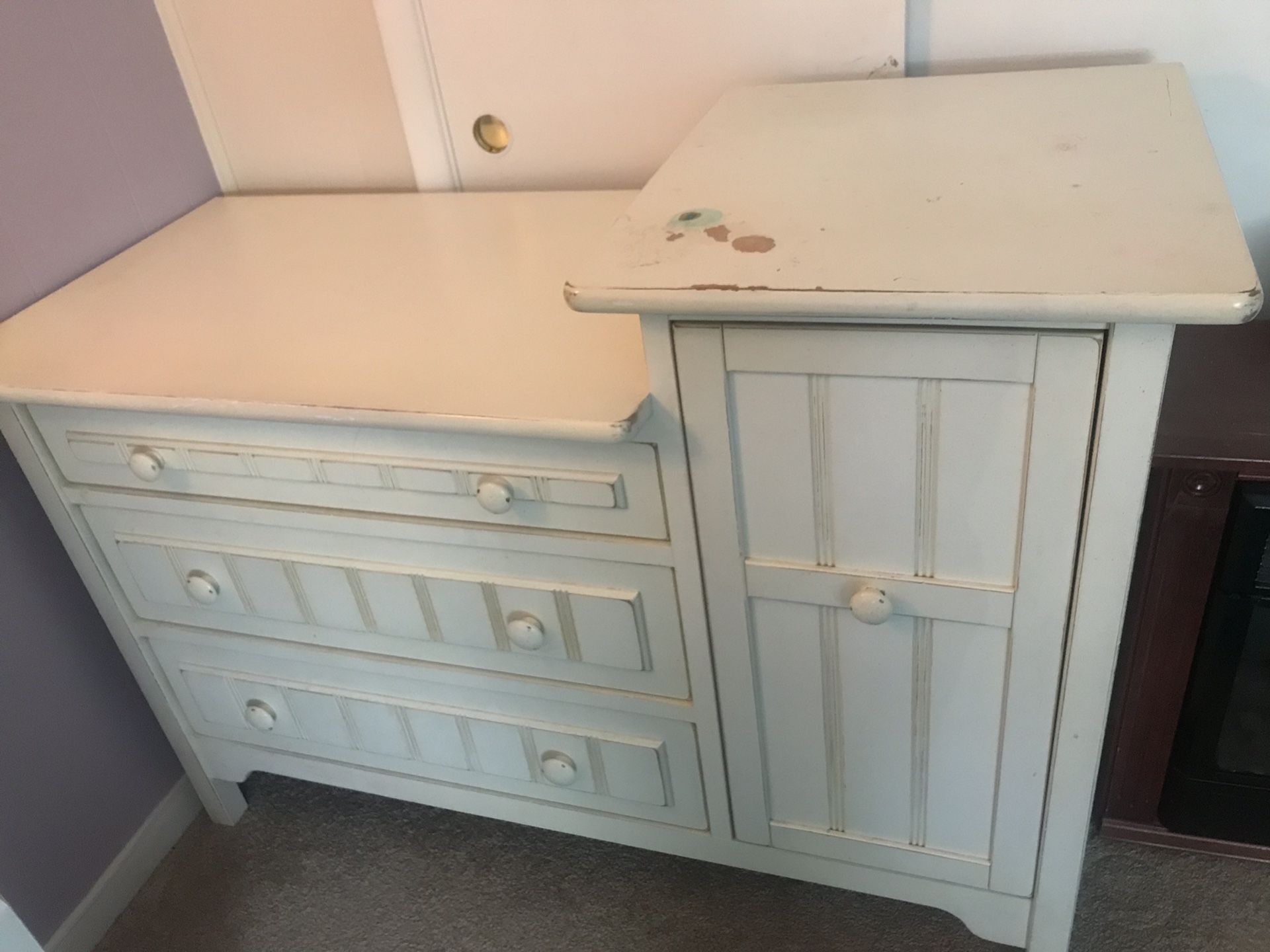 Ivory Changing table dresser