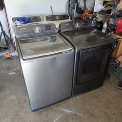 Samsung Stainless Steel Washer And Electric Dryer Large Capacity 