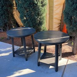 Matching Gray Side Tables 