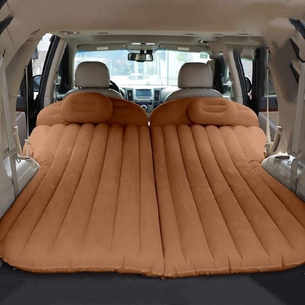 Car Inflatabled Bed SUV Car Inflatable Bed, Camping Air Mattress Travel Sleep Rest Pillows ...
