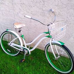 Classic Phat Cycle Sea Crest 26" Beach Cruiser Bike Bicicleta Basket 