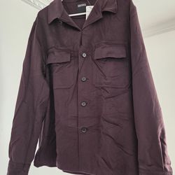 Oasi Overshirt Casual jacket in dark red cashmere -M