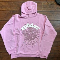 Small Pink Sp5der Hoodie