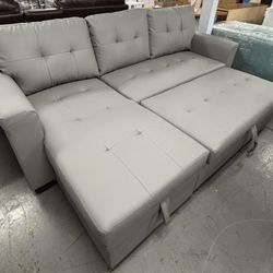 Modern Grey Sleeper Sectional