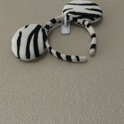 Zebra Minnie Mouse ears