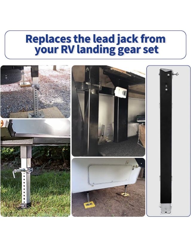 179014, RV Lead Fifth Wheel Landing Gear Leg Compatible with Lippert Venture, Universal 29-1/2" Landing Gear Jack for Atwood & Stromberg Carlson Landi