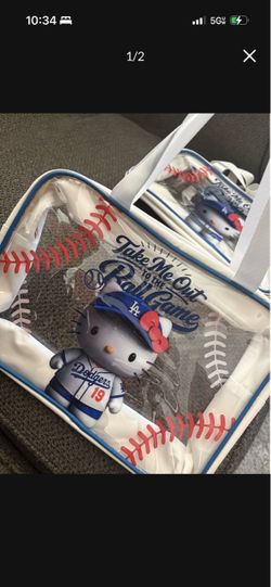 Hello Kitty LA Dodgers Clear Stadium Tote Bag