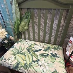 Lovely Wood & Fabric Bench