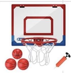 Basketball hoop set for door. 16x12 inch board