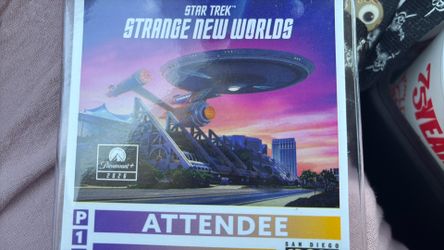 Comic con badge with child pass