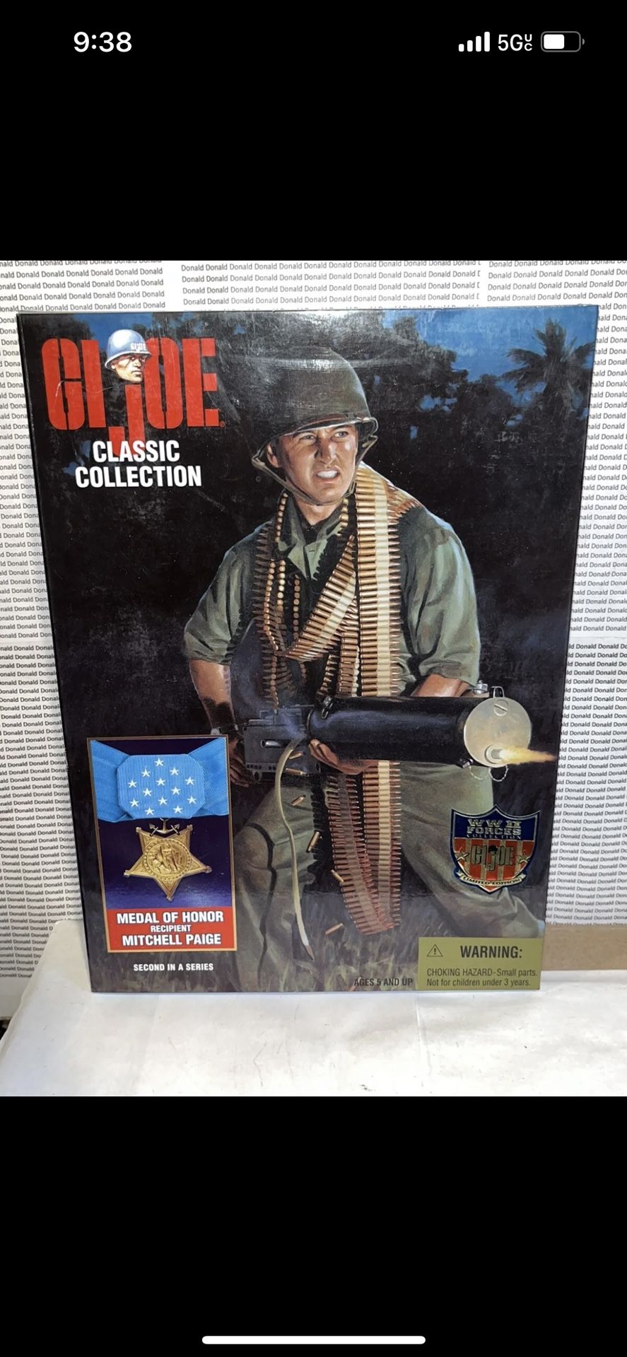 GI Joe CLASSIC COLLECTION “MEDAL OF HONOR MITCHELL PAIGE UNOPENED