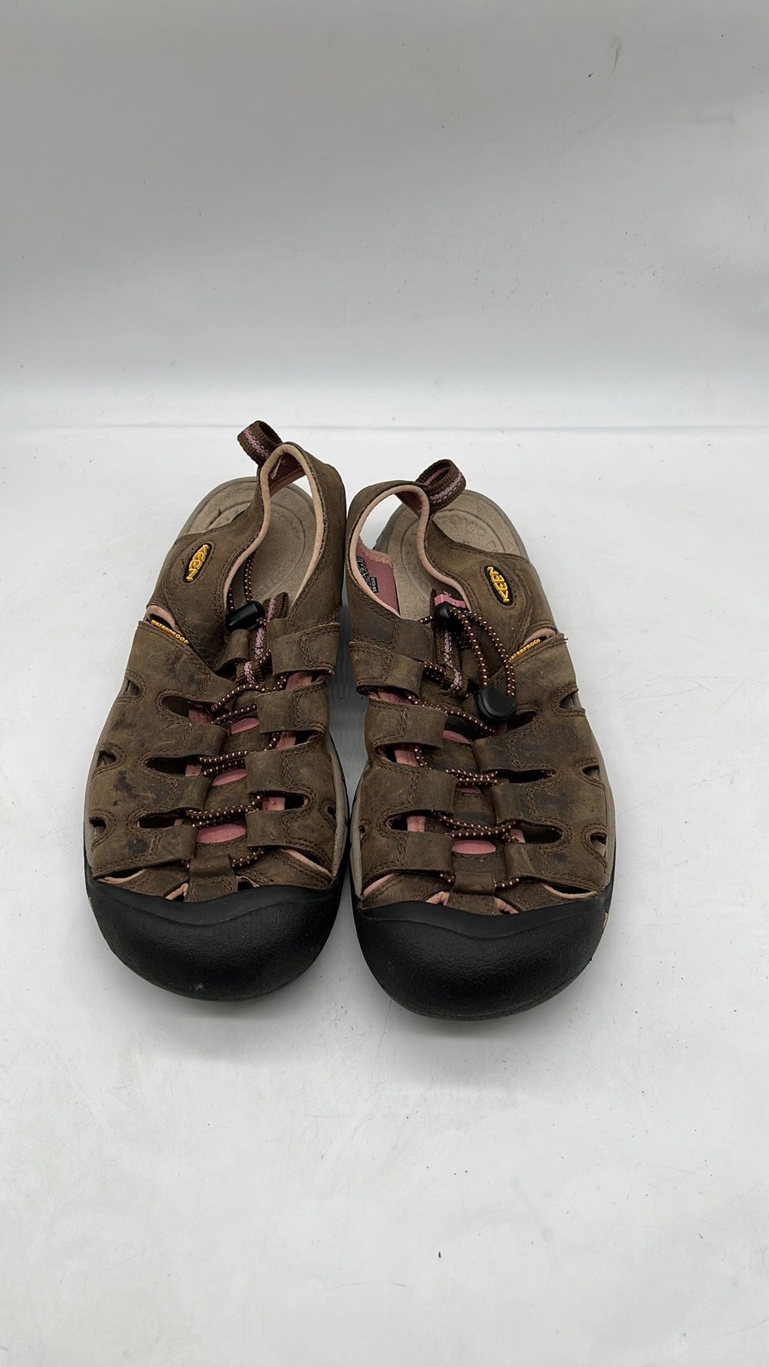 KEEN women Brown Leather Waterproof Sport Sandals size 9
