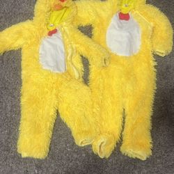 2 Toddler Halloween Chicken Custome 