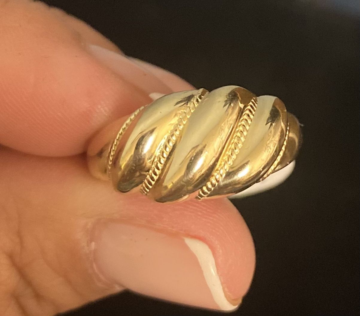 14k Gold Croissant Ring