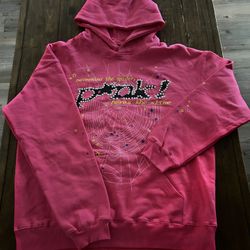 Large Pink Spider Hoodie